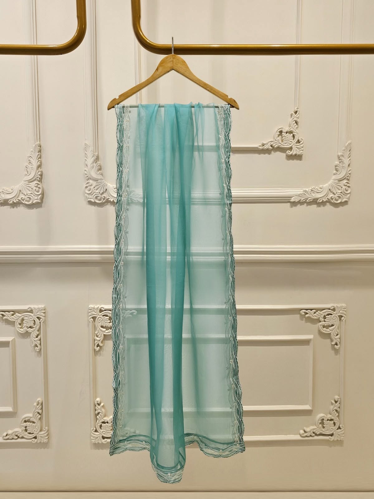 3 Piece - Pure Organza Embroidered Suit