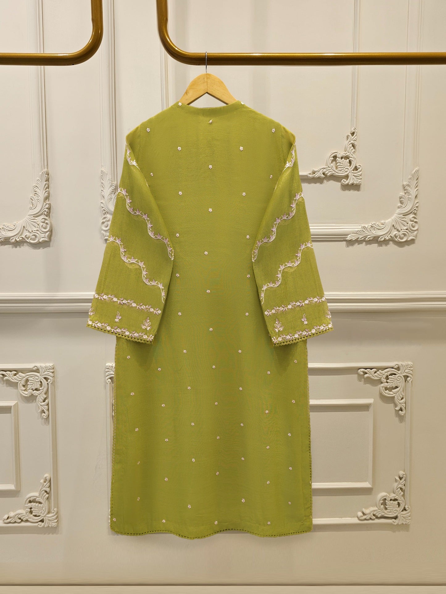 Pure Embroidered Cotton Net Suit | 3 Piece