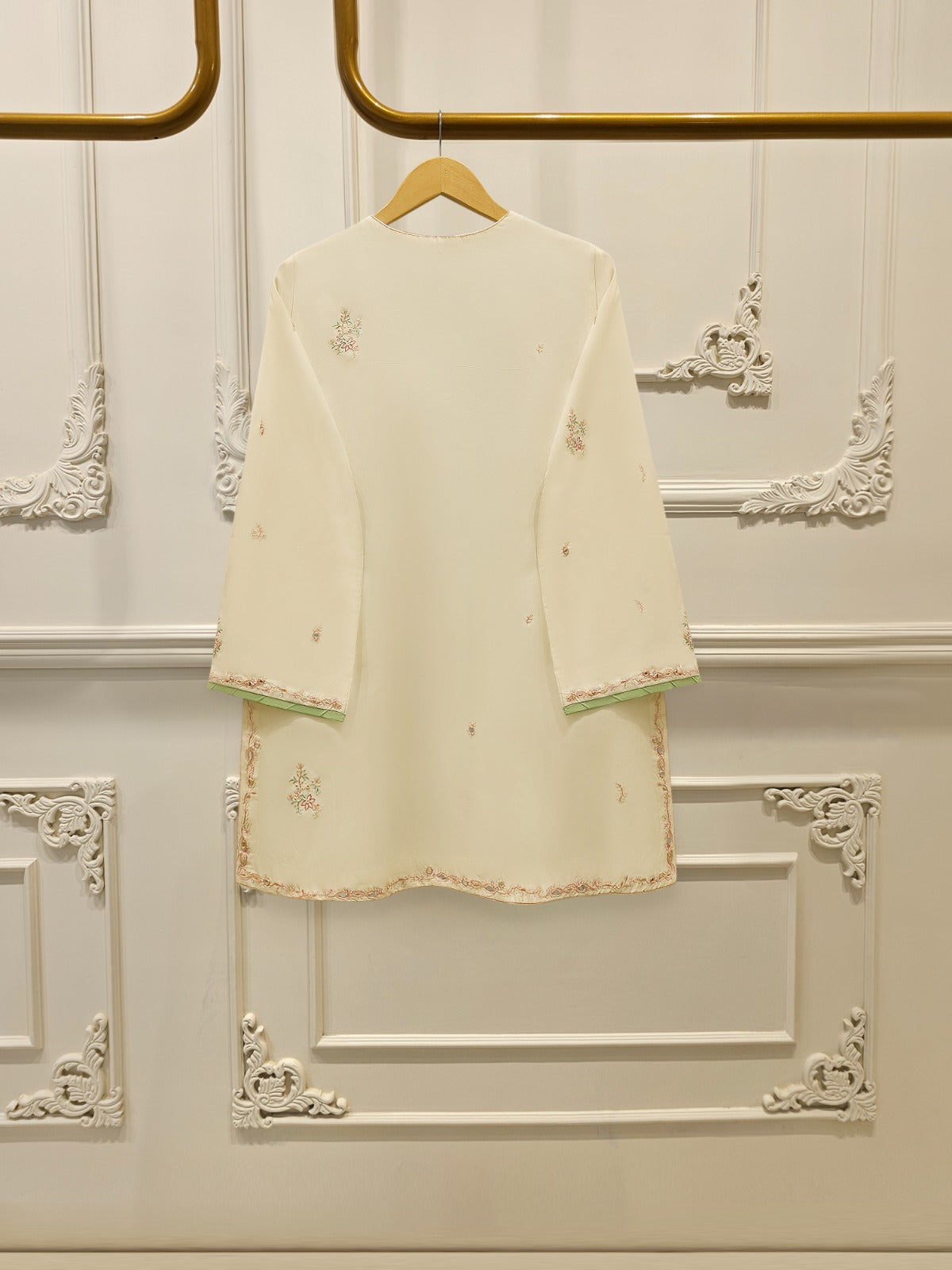 Pure Embroidered Cambric Shirt