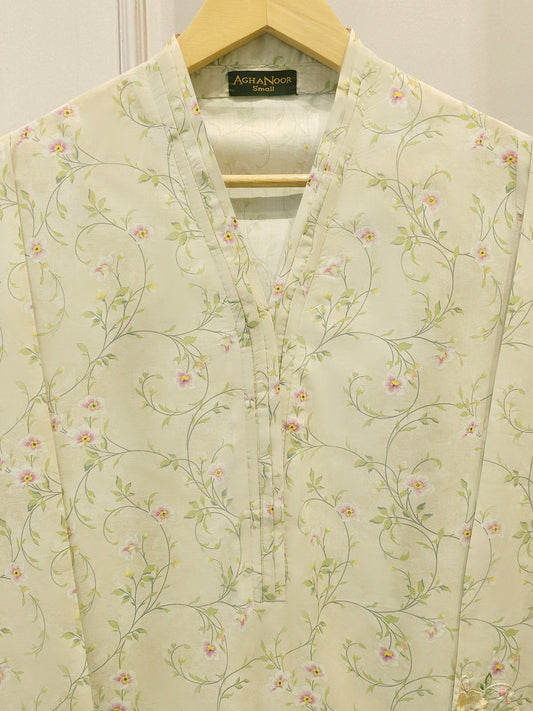 2 Piece - Embroidered Cambric Suit