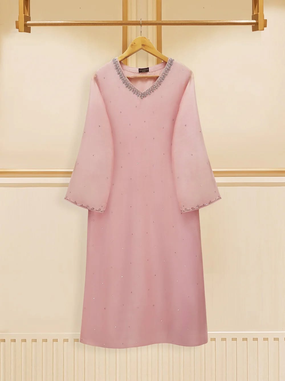 3 PIECE - PURE COTTON NET EMBROIDERED SUIT
