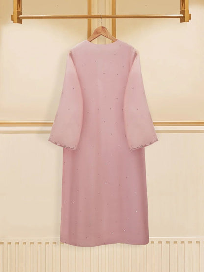 3 PIECE - PURE COTTON NET EMBROIDERED SUIT