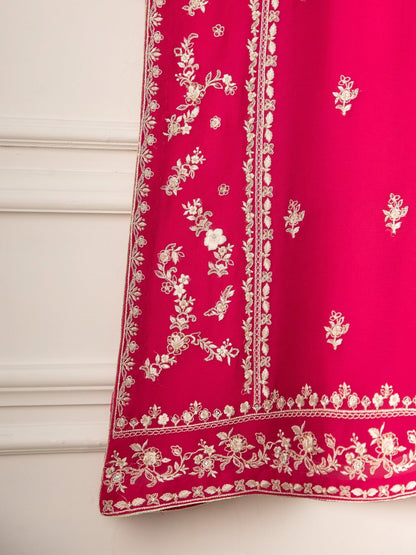 2 Piece - Pure Chiffon Embroidered Suit