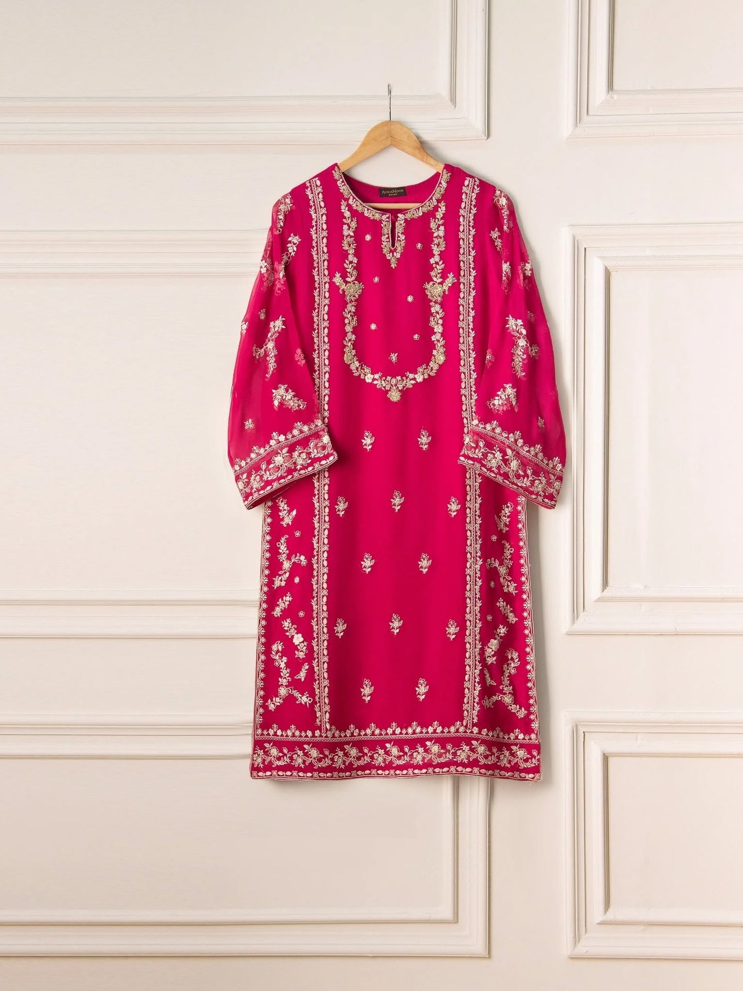 2 Piece - Pure Chiffon Embroidered Suit