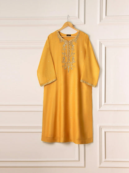 3 Piece- Pure Cotton Net Embroidered Suit S110742