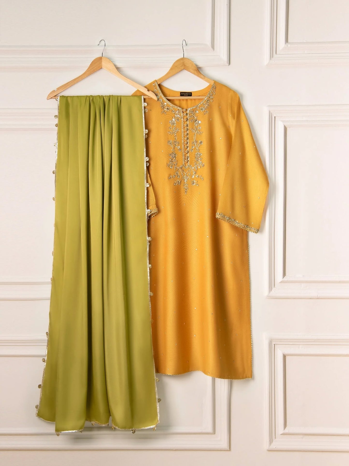 3 Piece- Pure Cotton Net Embroidered Suit S110742