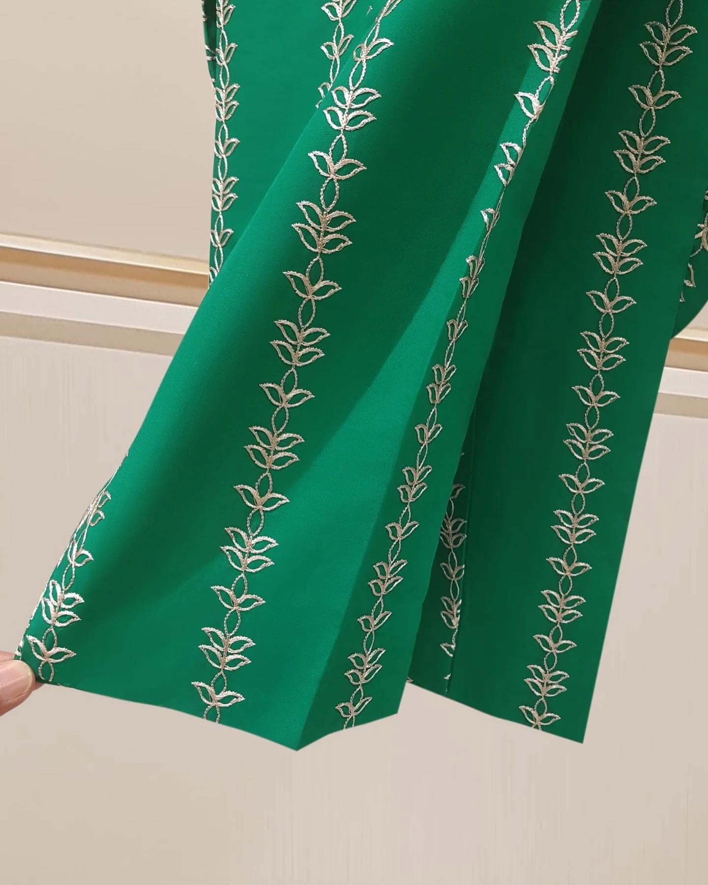 TWO PIECE 100% PURE JACQUARD LAWN SHIRT WITH PANT