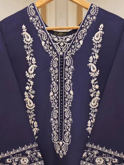 2 Piece - Embroidered Cambric Suit
