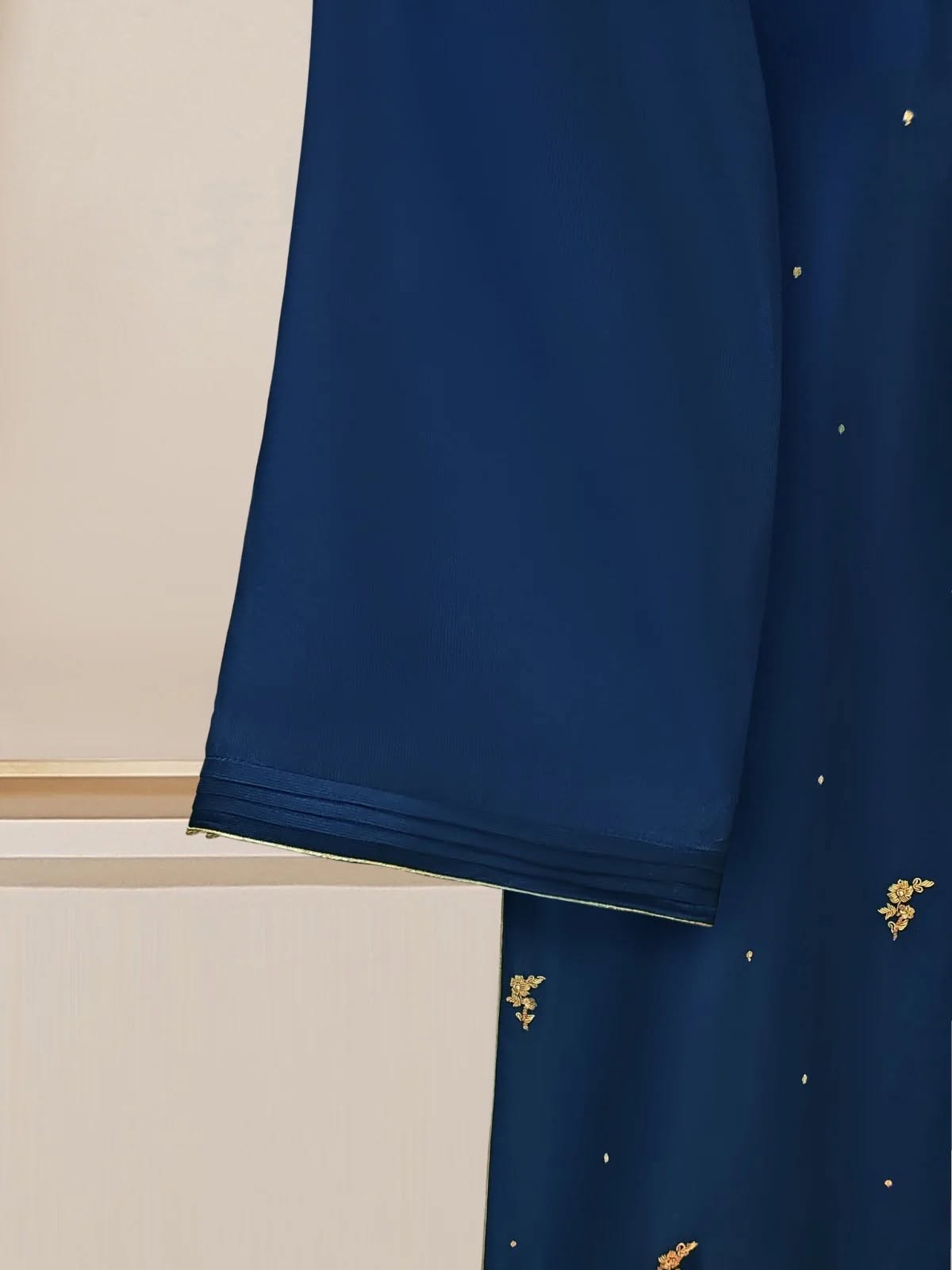 2 Piece- Pure Silk Net Embroidered Suit