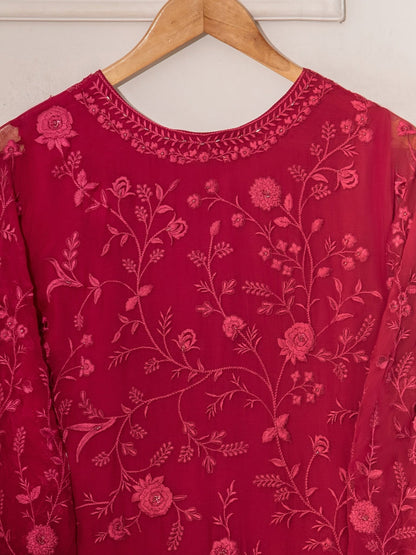 2 Piece - Pure Chiffon Embroidered Suit