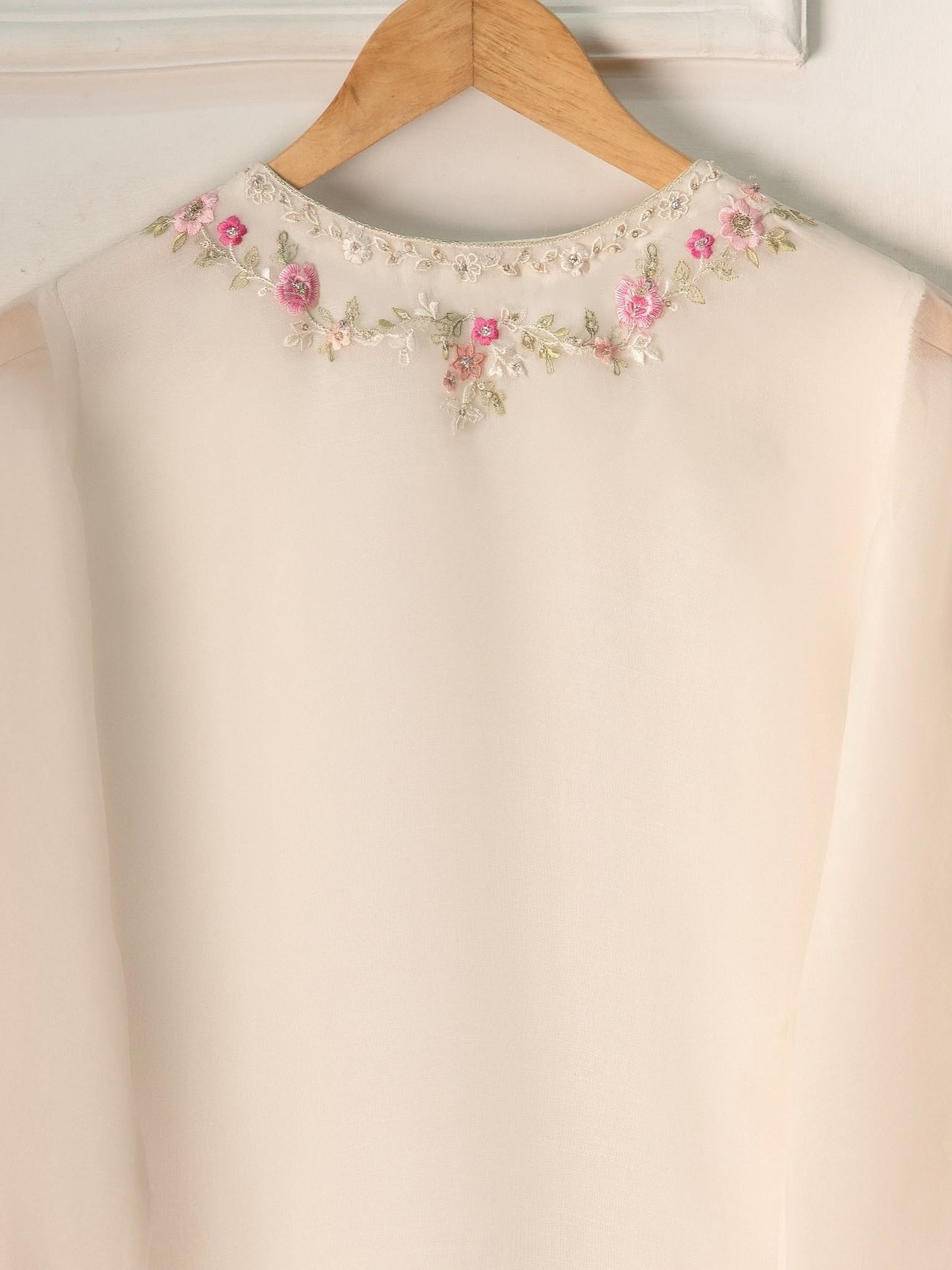 3 Piece- Pure Organza Embroidered Suit
