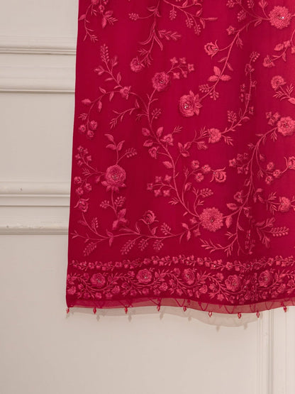 2 Piece - Pure Chiffon Embroidered Suit