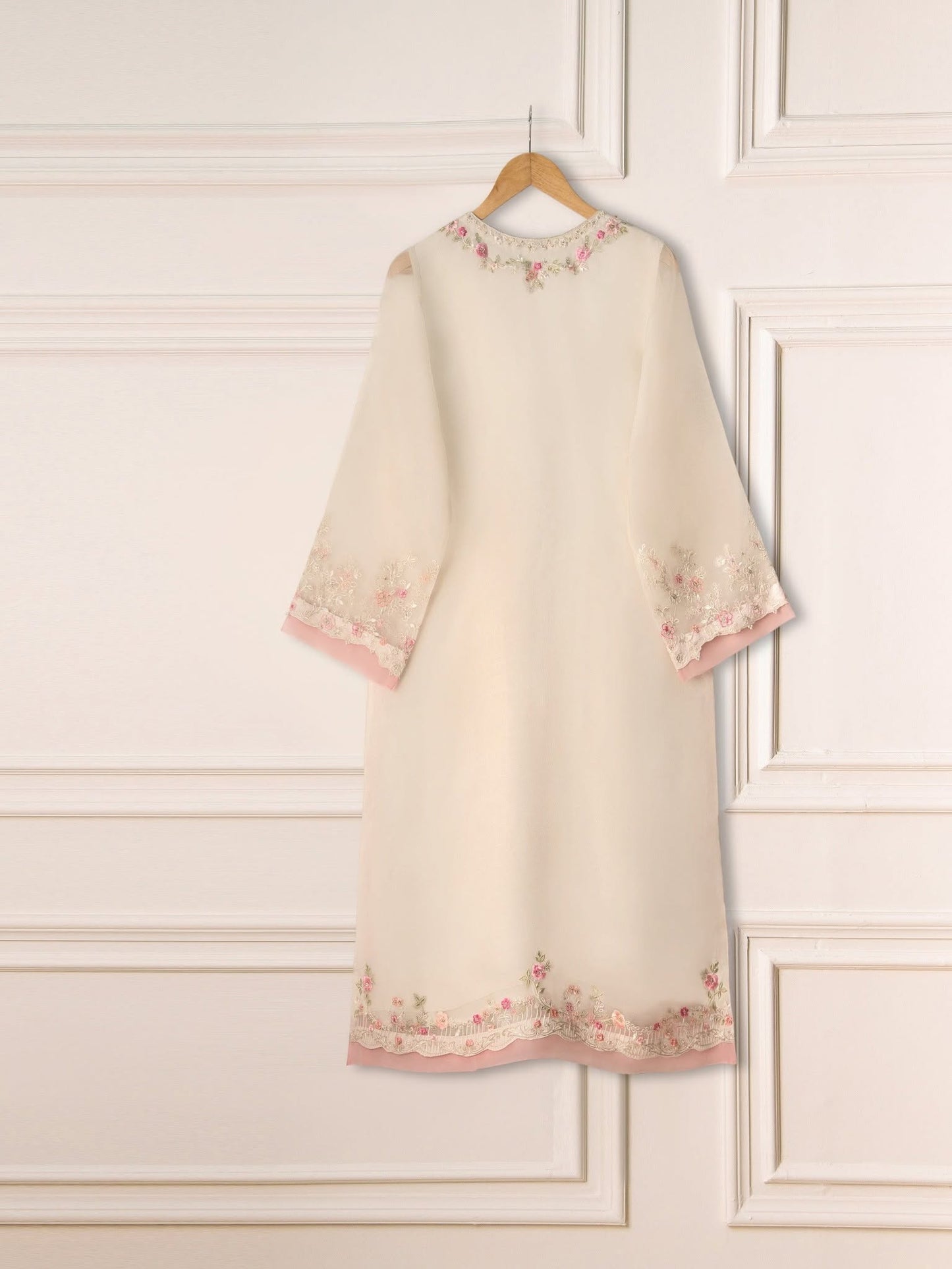 3 Piece- Pure Organza Embroidered Suit