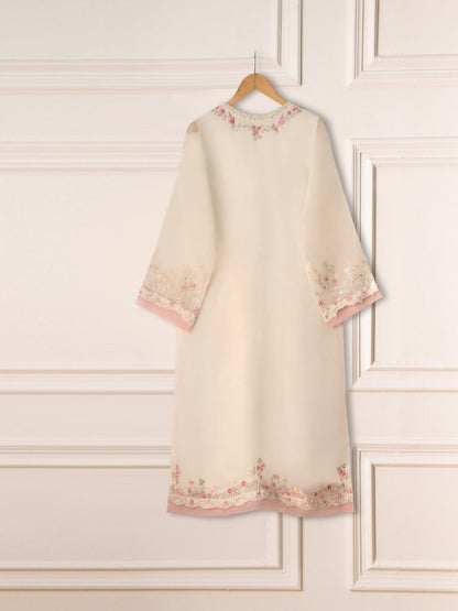3 Piece- Pure Organza Embroidered Suit