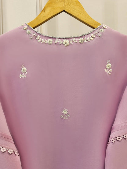 3 Piece - Pure Organza Embroidered Suit