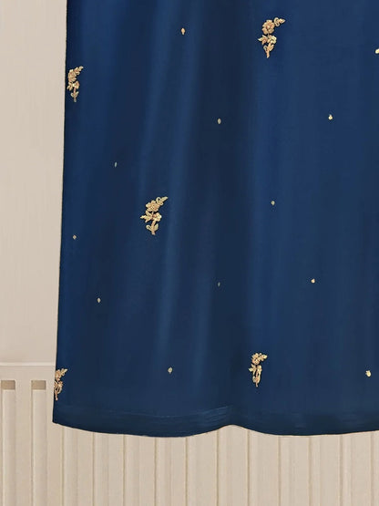 2 Piece- Pure Silk Net Embroidered Suit