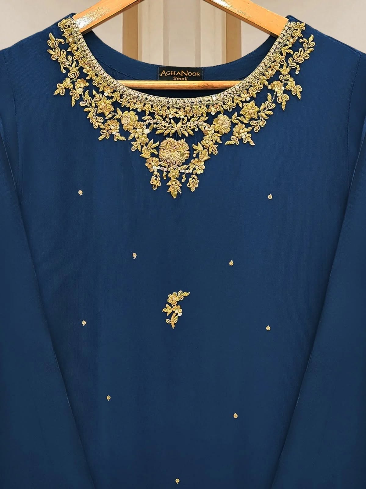 2 Piece- Pure Silk Net Embroidered Suit