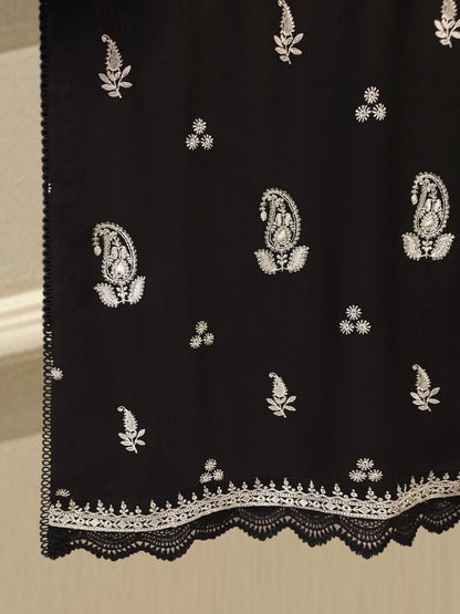 Pure Embroidered Cotton Net Suit | 3 Piece