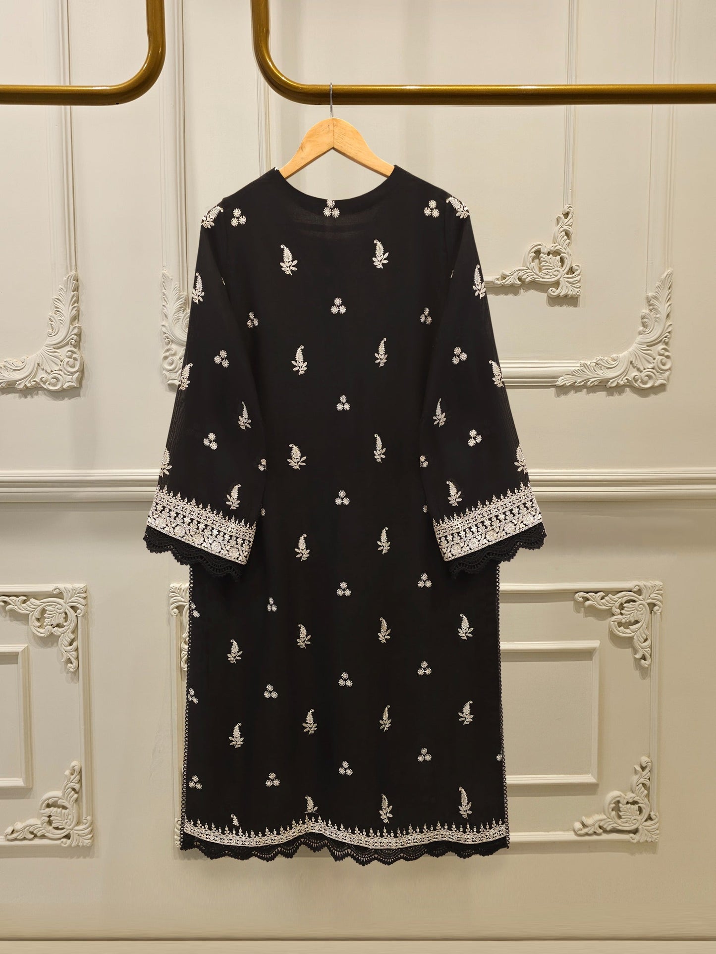 Pure Embroidered Cotton Net Suit | 3 Piece
