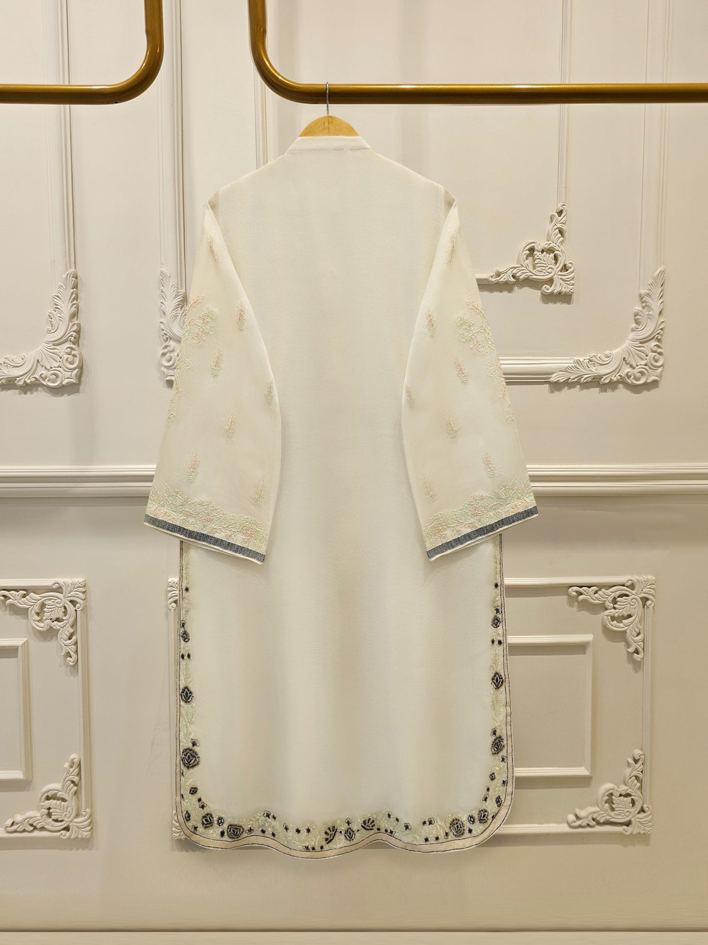Pure Embroidered Cotton Net Suit | 3 Piece