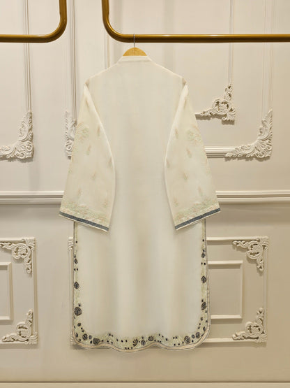 Pure Embroidered Cotton Net Suit | 3 Piece