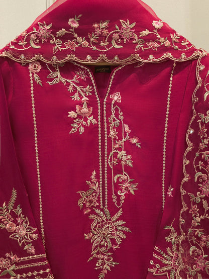 Pure Khaddi Silk Embroidered | 3 Piece