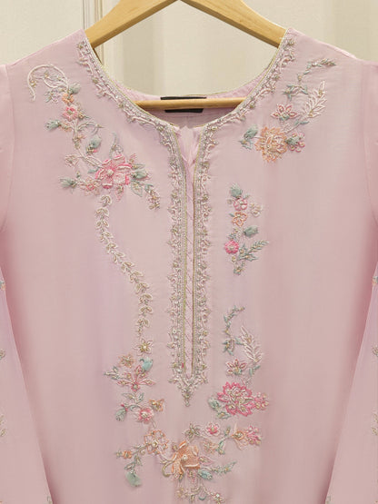 Pure Embroidered Sheesha Silk Shirt