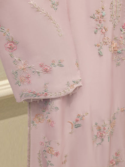 Pure Embroidered Sheesha Silk Shirt