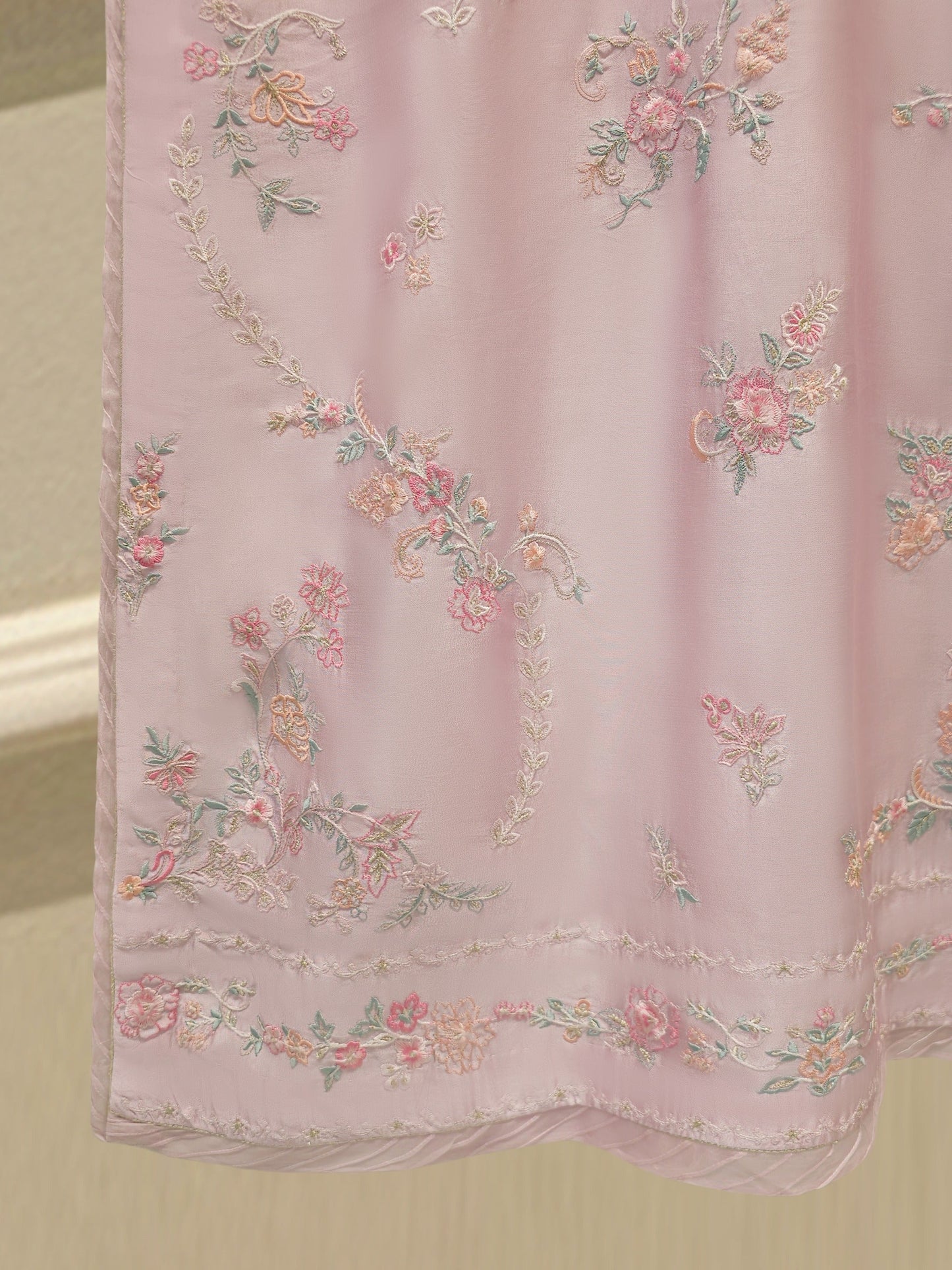 Pure Embroidered Sheesha Silk Shirt