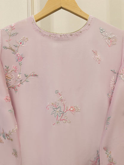 Pure Embroidered Sheesha Silk Shirt