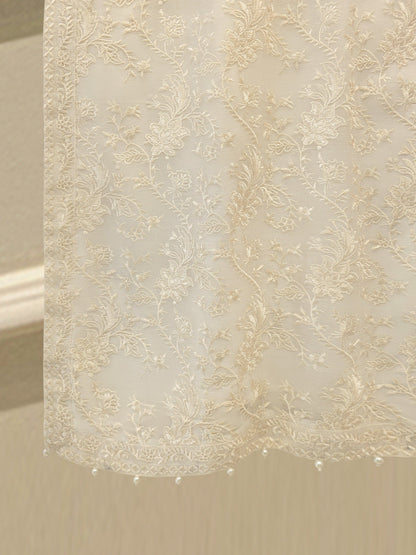3 Piece - Pure Embroidered Cotton Net Suit