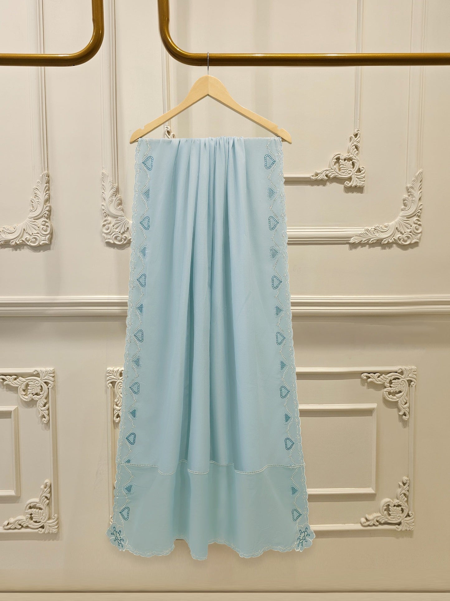 3 Piece - Embroidered Cambric Suit