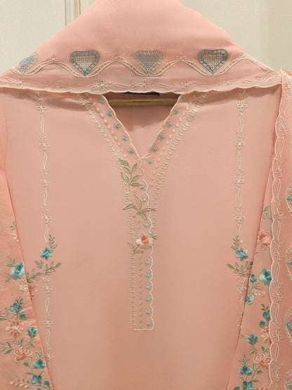 AGHA NOOR 3 Piece - Embroidered Cambric Suit