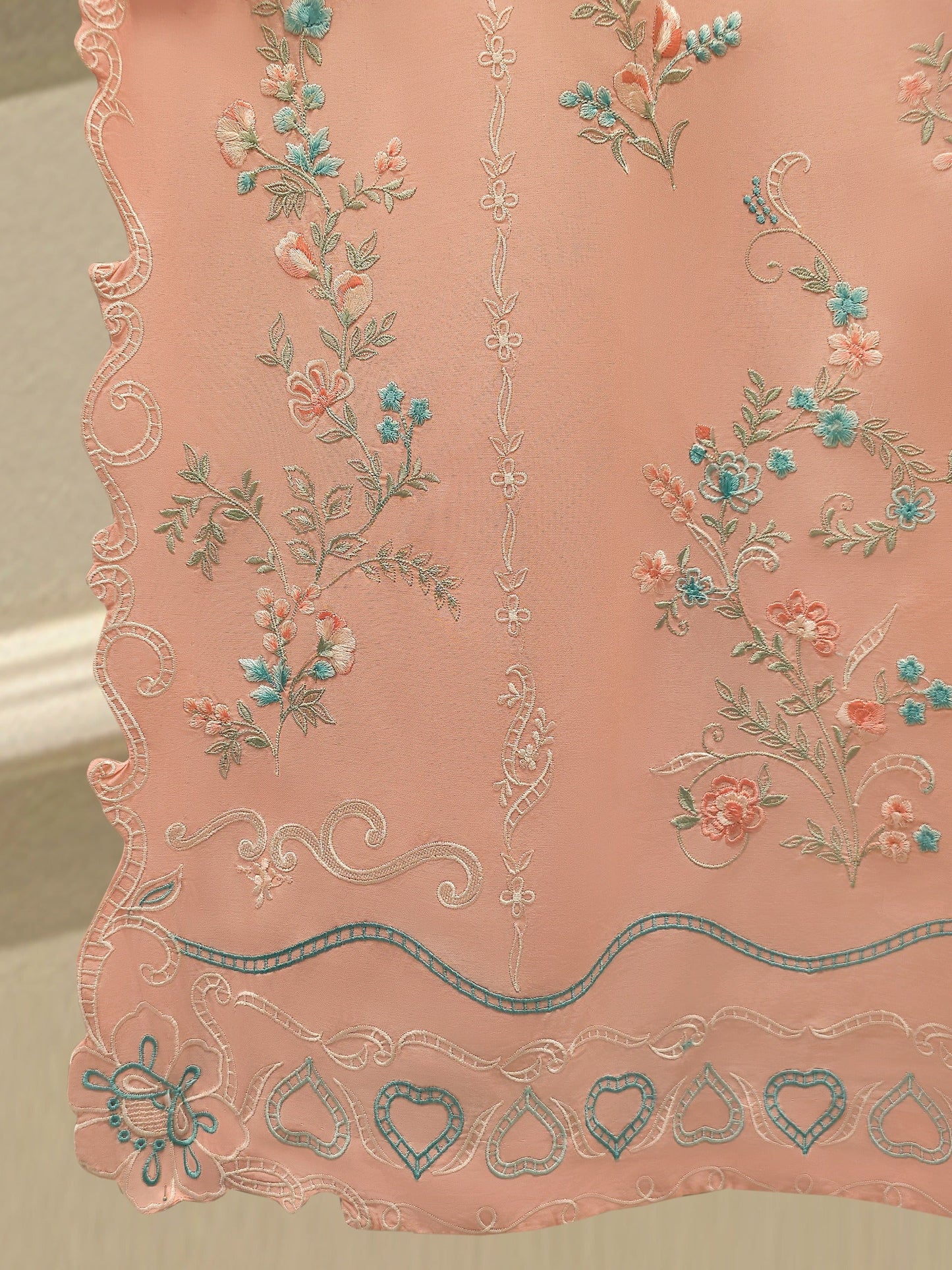 AGHA NOOR 3 Piece - Embroidered Cambric Suit