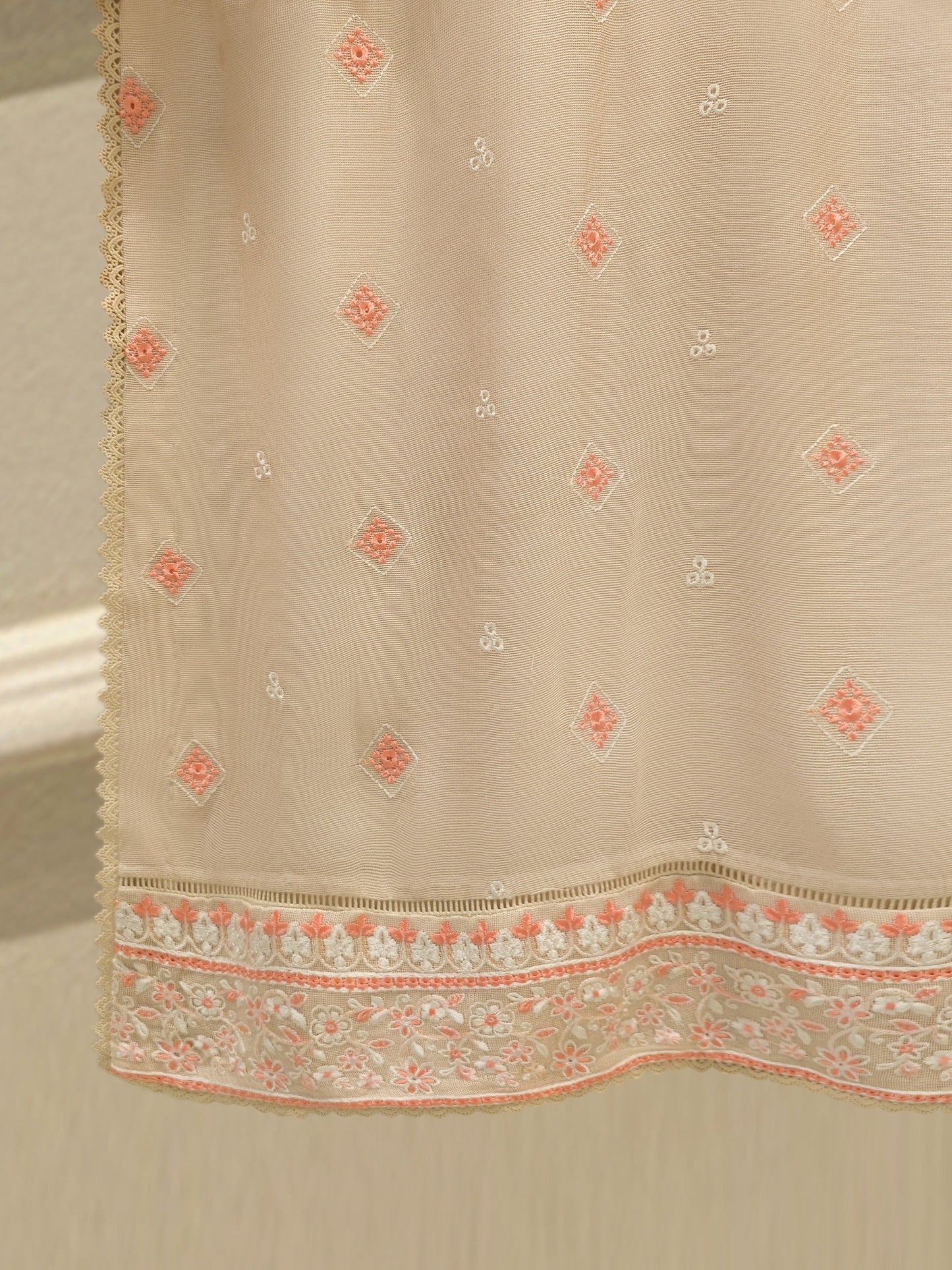 3 Piece - Pure Embroidered Cotton Net Suit
