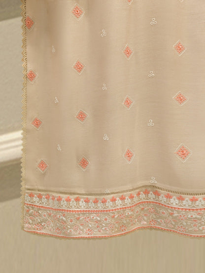 3 Piece - Pure Embroidered Cotton Net Suit