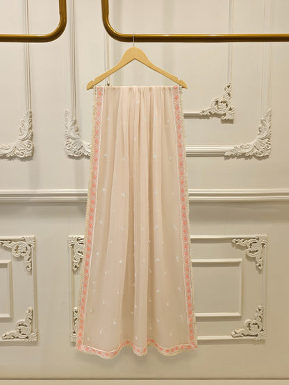 3 Piece - Pure Embroidered Cotton Net Suit