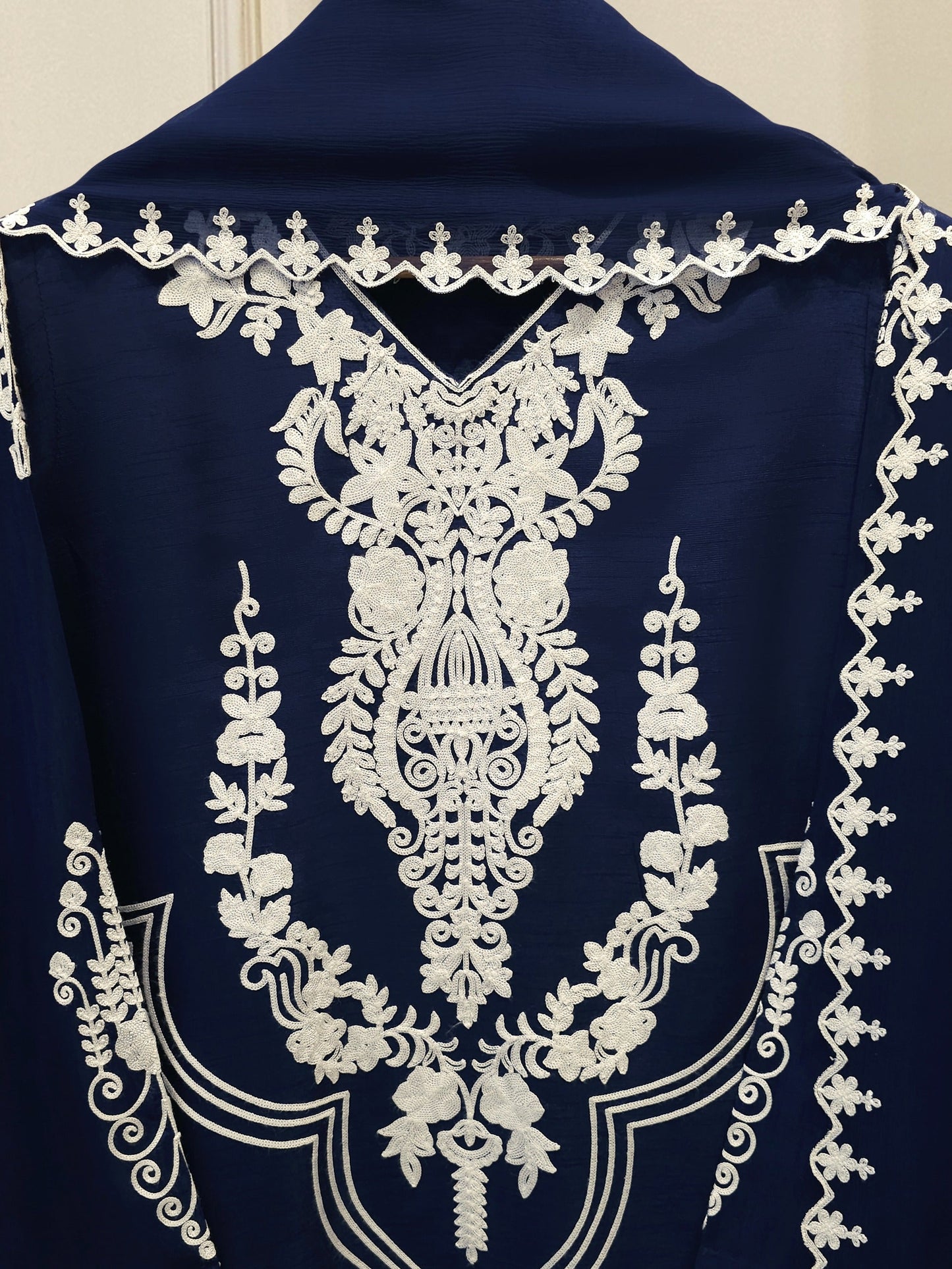 AGHA NOOR 3 Piece - Pure Embroidered Korean Silk Suit