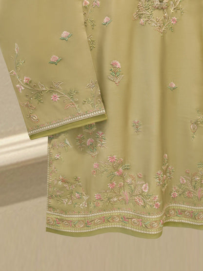 AGHA NOOR 2 Piece- Pure Sheesha Silk Embroidered Suit