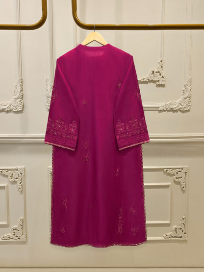 AGHA NOOR 3 Piece- Pure Sheesha Silk Embroidered Suit