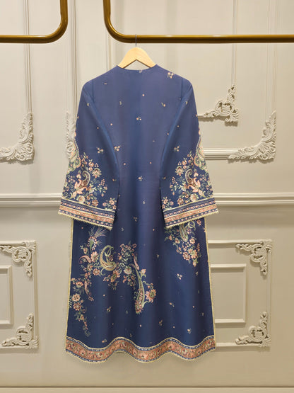AGHA NOOR 3 Piece- Pure Printed Raw Silk Embroidered Suit