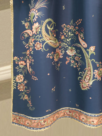 AGHA NOOR 3 Piece- Pure Printed Raw Silk Embroidered Suit