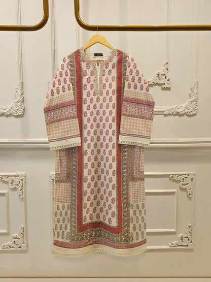 Elegant Digital Printed Cambric Shirt