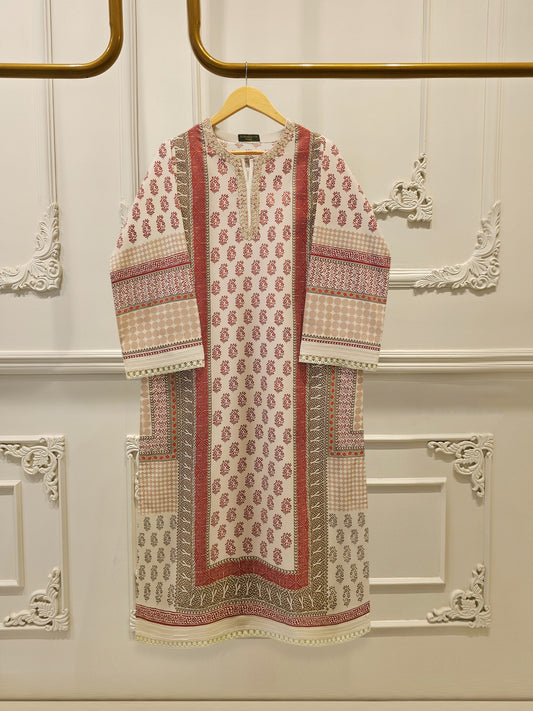 Elegant Digital Printed Cambric Shirt