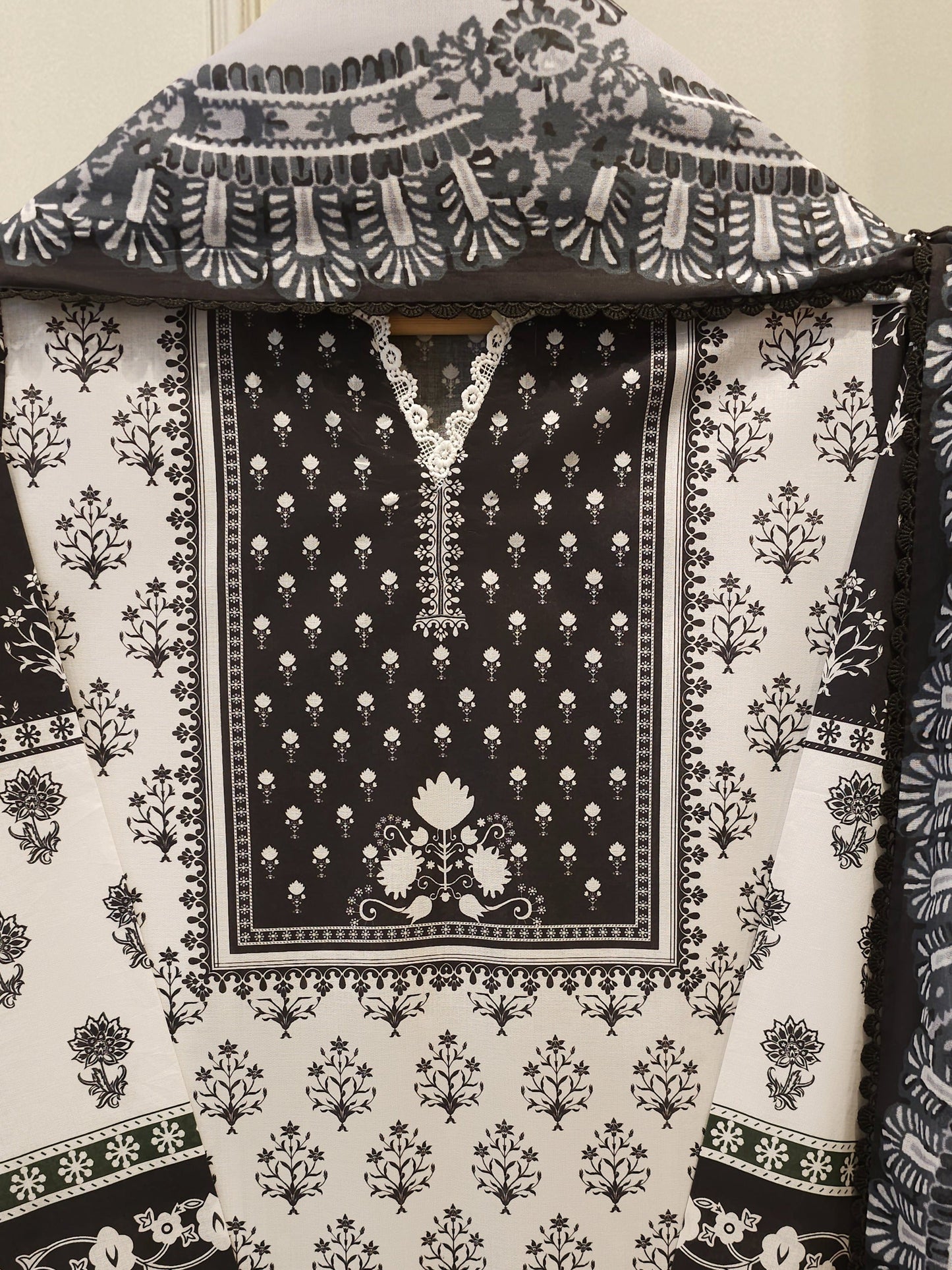 2-Piece Digital Printed Cambric Suit