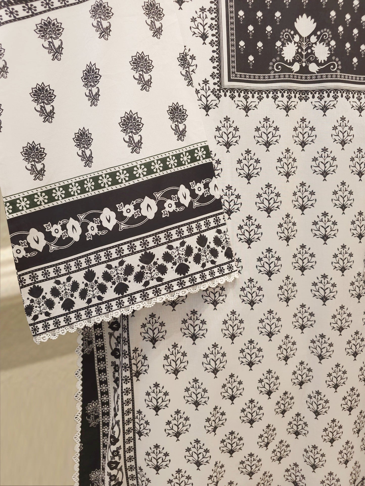 2-Piece Digital Printed Cambric Suit