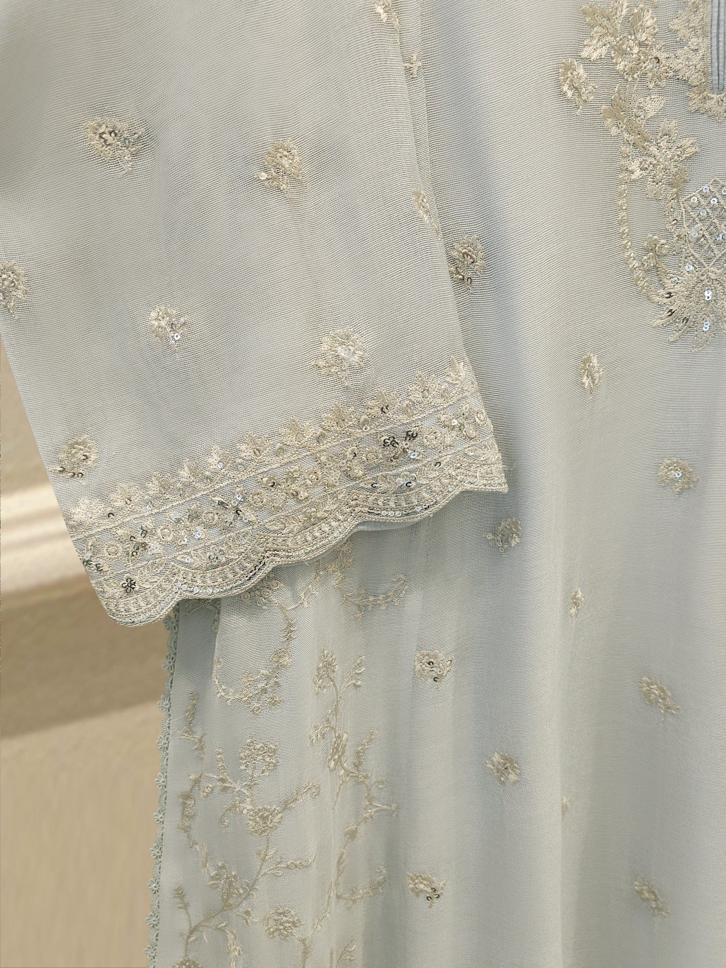 AGHA NOOR 3 Piece - Pure Embroidered Cotton Net Suit