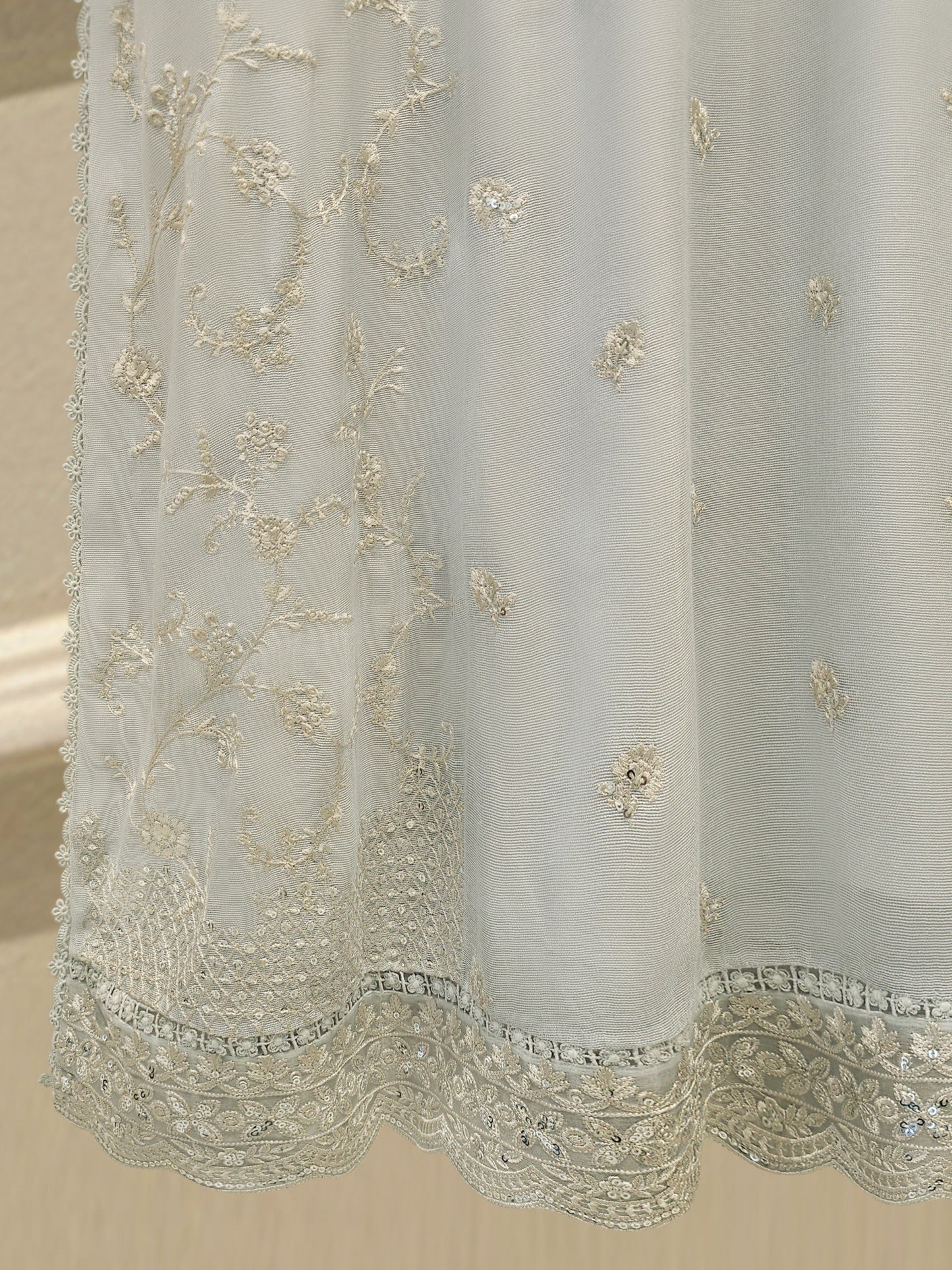 AGHA NOOR 3 Piece - Pure Embroidered Cotton Net Suit