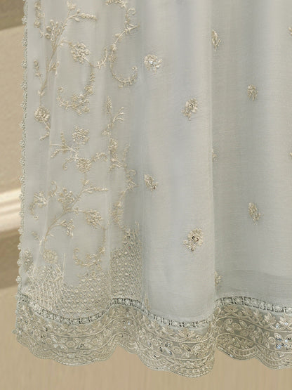 AGHA NOOR 3 Piece - Pure Embroidered Cotton Net Suit