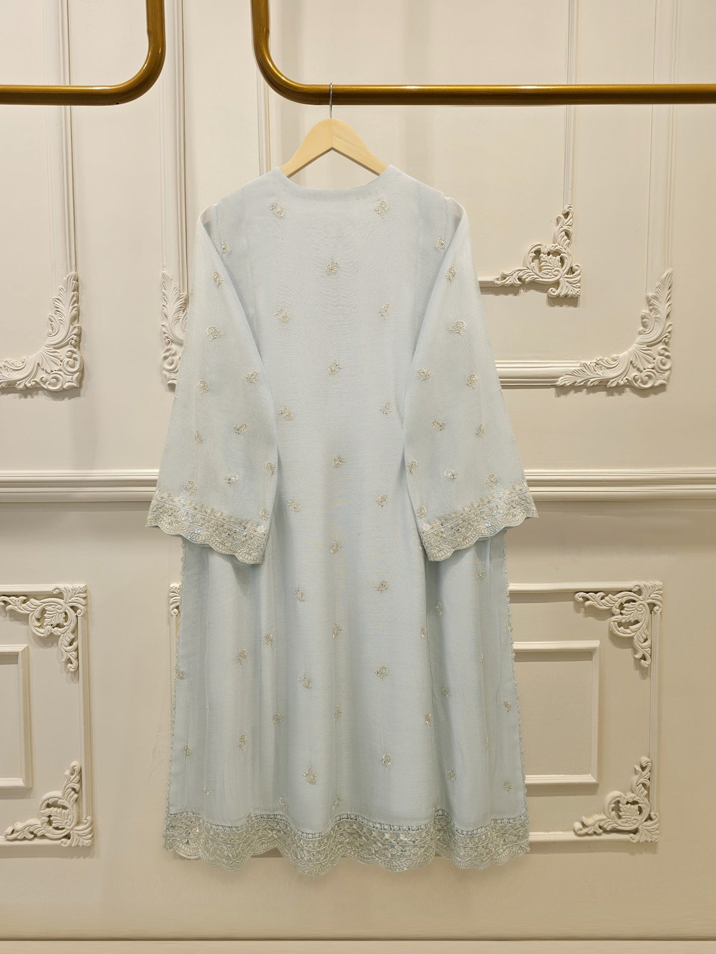 AGHA NOOR 3 Piece - Pure Embroidered Cotton Net Suit
